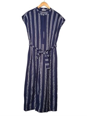 Jumpsuit  Minimum Tvilla Crop Wide Leg Navy White Stripe Size EU 36 US Small
